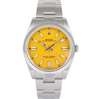 Rolex Men Oyster Perpetual 124300 Steel 41MM Watch Custom Yellow Index Dial B&p Pre-owned. Price: $10550.00.