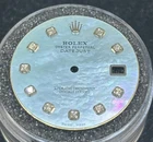 Rolex Mens Datejust Custom Light Blue Mop Diamond Dial For Steel Quickset Models Pre-owned. Price: $395.00.