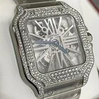 Cartier Santos Large Skeleton Iced-out Case Ref: WHSA0015 New. Price: $29750.00.