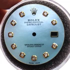 Rolex Mens Datejust Quickset Models Custom Light Blue Mop Diamond Dial For Steel Pre-owned. Price: $295.00.