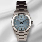 Rolex Oyster Perpetual 31MM Stainless Steel Ice Blue Dial Watch 77080 Pre-owned. Price: $4346.25.