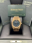Audemars Piguet 15400OR Blue Dial Rose Gold Pre-owned. Price: $79658.00.