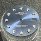 Rolex Date 34MM Watch Custom Blue Diamond Dial For 115200 115234 Pre-owned. Price: $395.00.