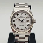 Rolex Datejust White Roman Dial 36MM Automatic Watch 16014 Oyster Bracelet Pre-owned. Price: $5350.00.