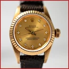 Rolex 67198 Oyster Perpetual Diamond Dial 18K Solid Yellow Gold Ladies Watch Pre-owned. Price: $4800.00.