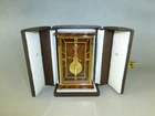 Vintage Swiss Jaeger Lecoultre Skeleton Baguette Type Movement 8 Day Clock Used. Price: $3750.00.
