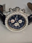 Breitling Super Avenger A13370 S/s 48MM Watch W/added Plus Carats Natural Dia Pre-owned. Price: $6800.00.