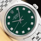 Rolex Oyster Perpetual Air-king 5500 Steel Green Diamond Dial 34MM Watch Pre-owned. Price: $3790.00.