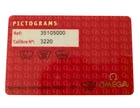 Genuine Omega Speedmaster Chronograph Caliber 3220 Watch Pictogram Card Pre-owned. Price: $89.99.