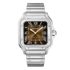 Cartier Santos WSSA0064 2025 39.8MM Stainless Steel Brown Sunray Dial Watch Pre-owned. Price: $9550.00.