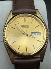 Vintage Seiko Gold Tone Dress Watch Near Mint Condition New Strap & Battery Pre-owned. Price: $99.00.